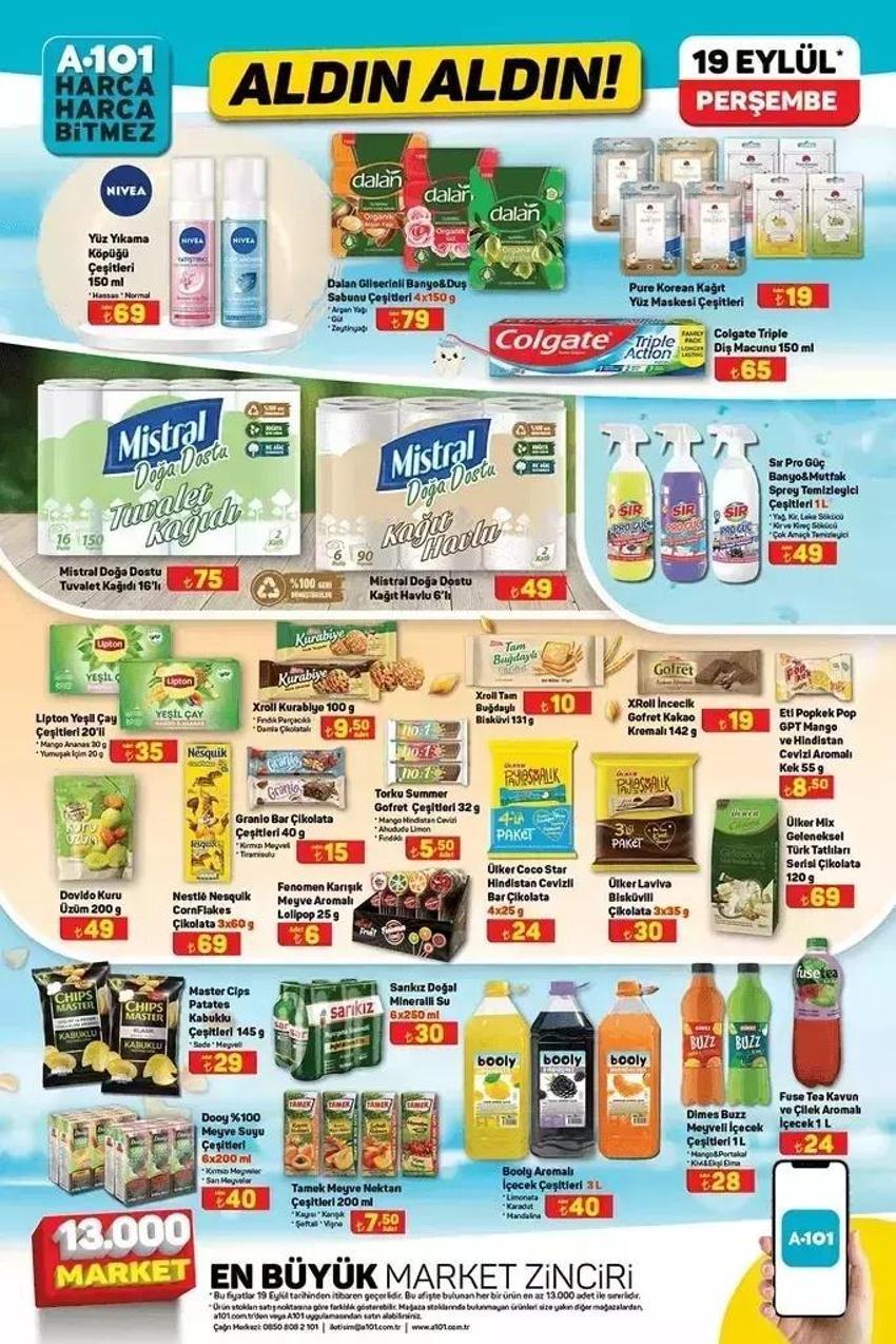 A101 19 Eylül 2024 indirimleri: 19 Eylül A101 kataloğunda hangi ürünler indirimli?