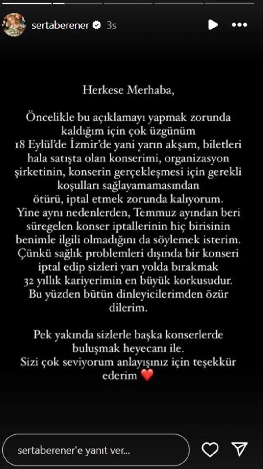 Sertab Erener hayranlardan özür diledi! Gerçeği açıkladı