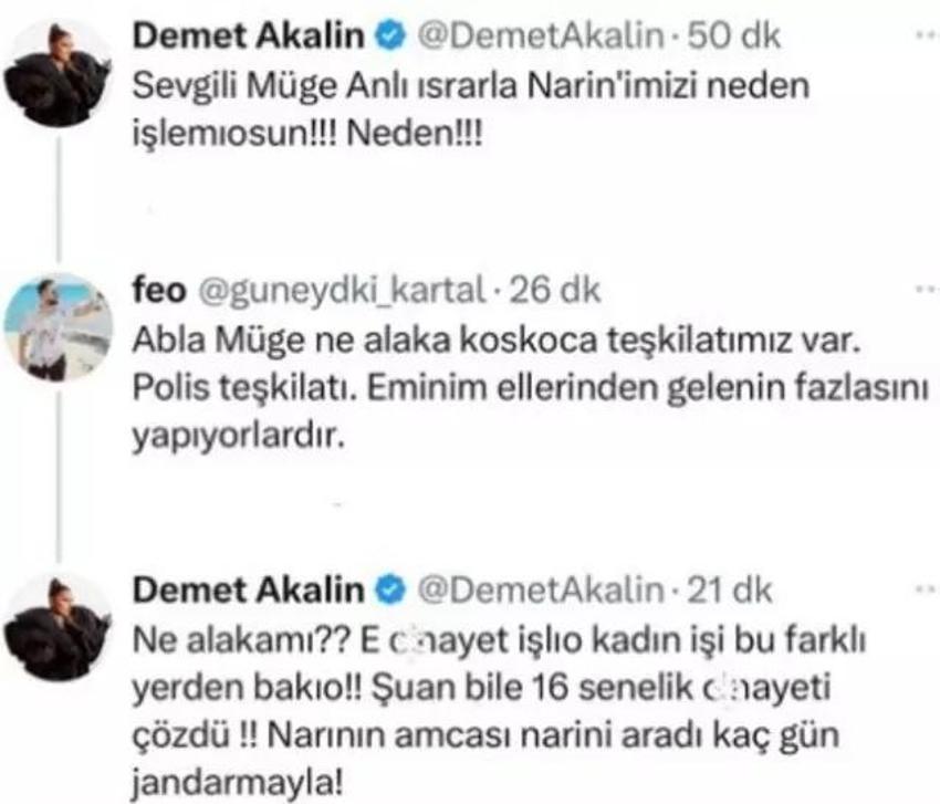 Demet Akalın Müge Anlı'ya bir kez daha seslendi! Takipçisi cevap verince sert çıktı