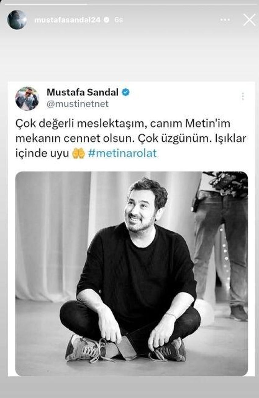 Metin Arolat'ın ölümü sonrası ünlü isimler peş peşe paylaşım yaptı
