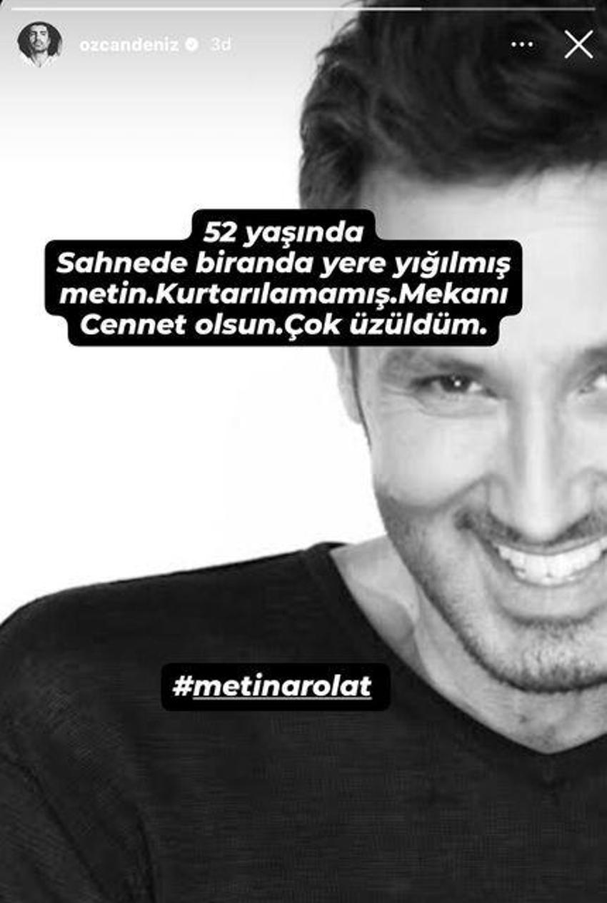 Metin Arolat'ın ölümü sonrası ünlü isimler peş peşe paylaşım yaptı
