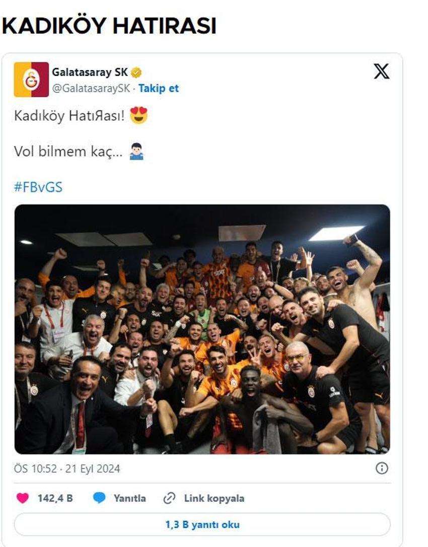 Tarihi Fenerbahçe zaferi sonrası Galatasaray'dan göndermeli paylaşımlar! Ağlayan biri: Jose Mourinho...