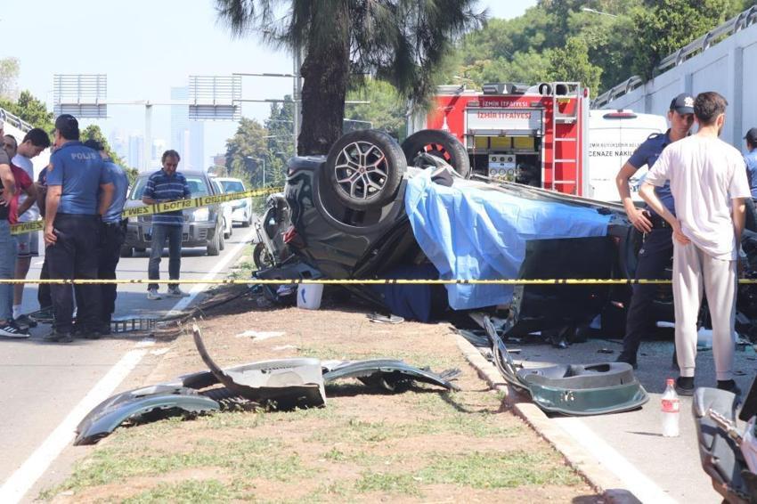 İzmir'de korkunç kaza: Hasta ziyaretine giderken köprülü kavşaktan aşağı düştü: 3 ölü 2 yaralı