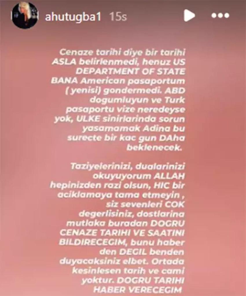 Ahu Tuğba'nın kızı Anjelik: Annemin naaşı Türkiye’de toprağa verilecek