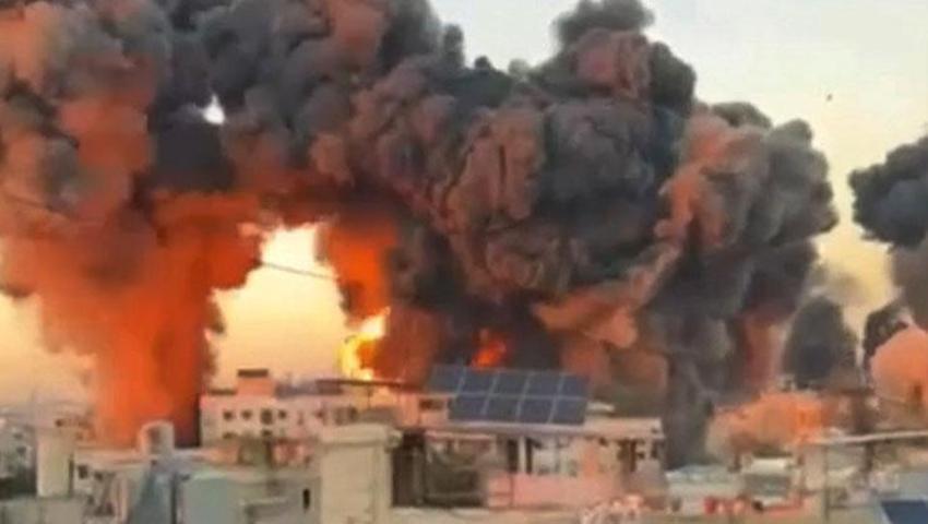 İsrail Lübnan'ın başkenti Beyrut'tu vurdu! Çok sayıda patlama sesi duyuldu