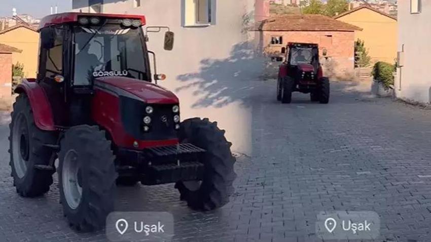 Ünlü şarkıcı köyüne gitti, sokakları traktörle gezdi