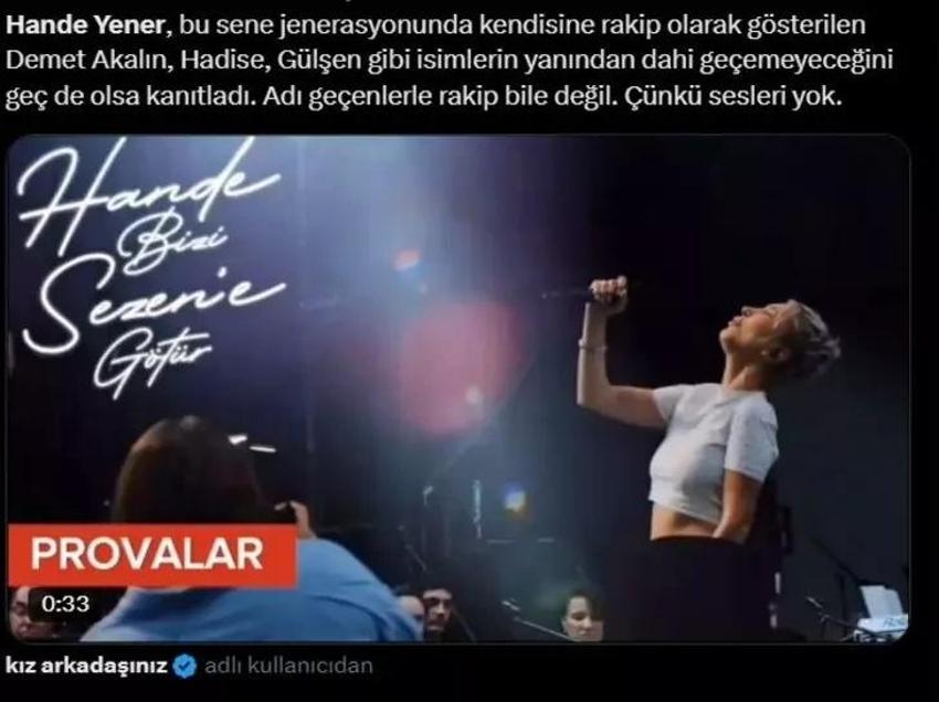 Hande Yener Sezen Aksu şarkıları söyledi! Sosyal medya yıkıldı
