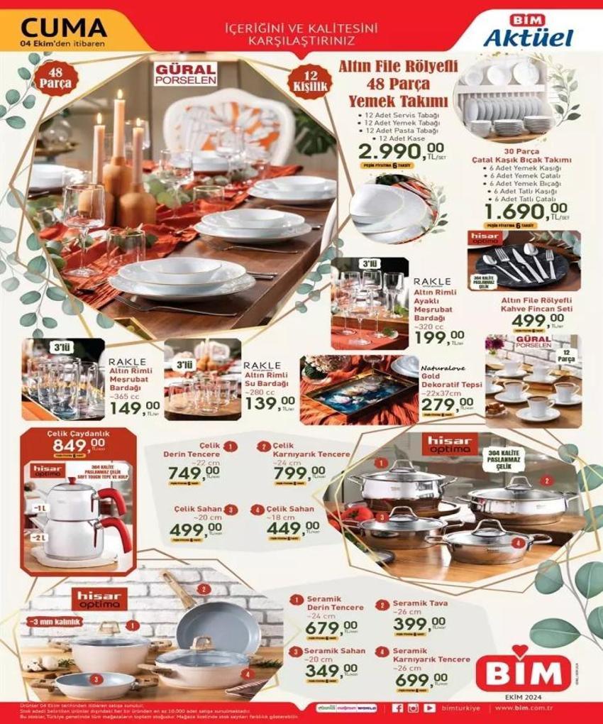 BİM 1-4 Ekim aktüel katalog 2024 yayınlandı! BİM'de bu hafta indirimli ürünler hangileri?