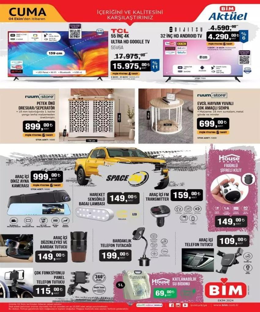 BİM 1-4 Ekim aktüel katalog 2024 yayınlandı! BİM'de bu hafta indirimli ürünler hangileri?