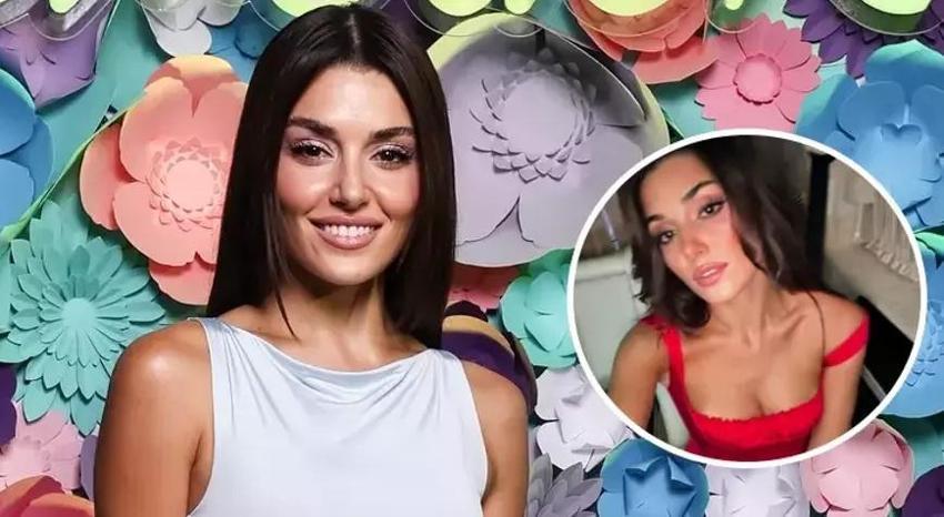Hande Erçel'in iddialı kombini nefes kesti