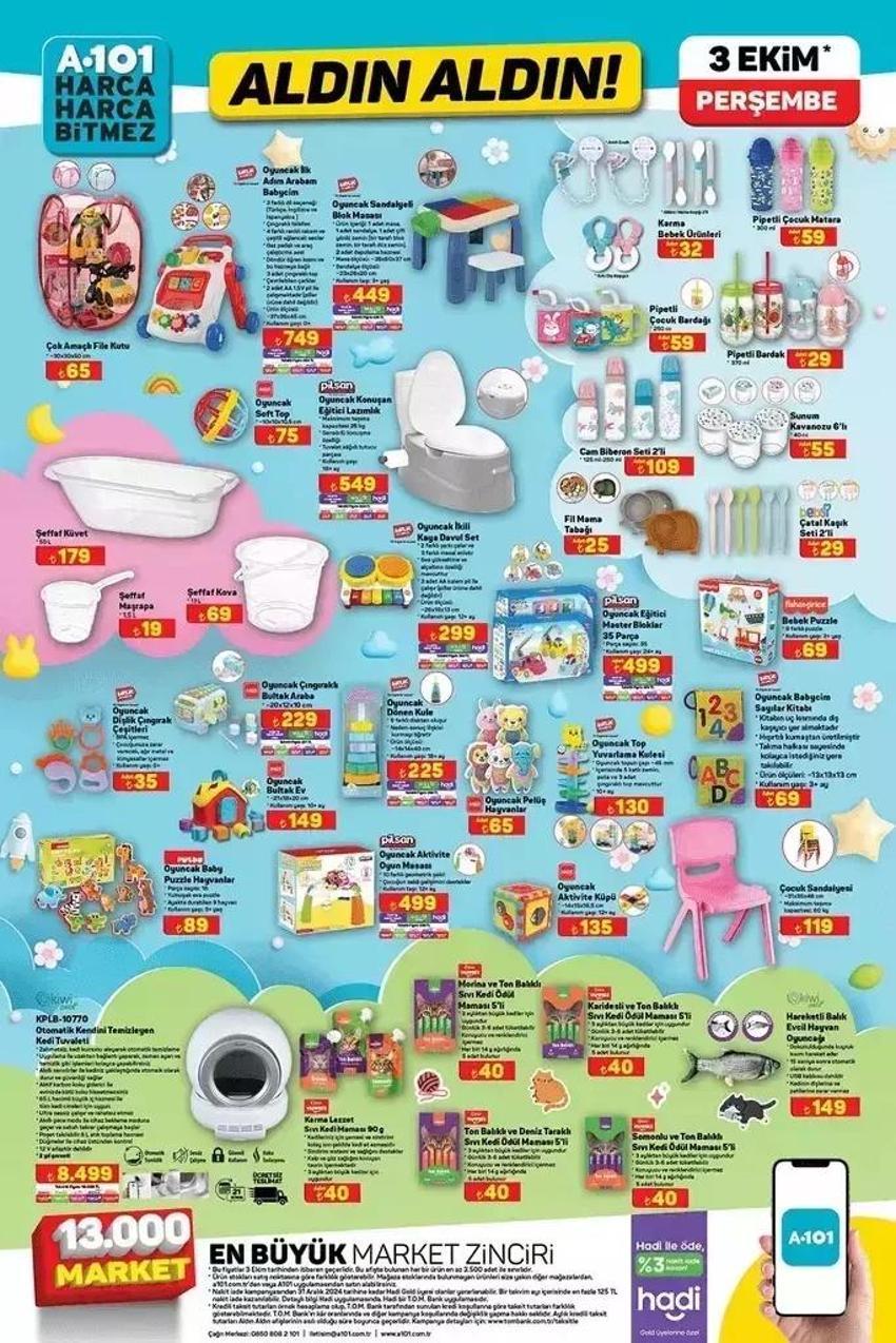 A101 aktüel 3 Ekim 2024 kataloğu yayınlandı! A101'de bu hafta hangi ürünler indirimli?