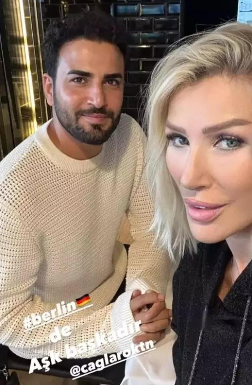 Seda Sayan Çağlar Ökten'le Berlin'de aşk dolu poz verdi! 

