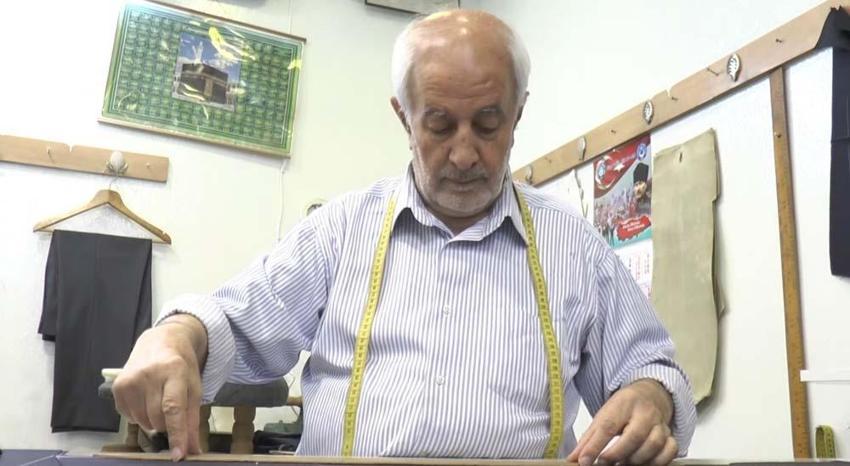 70 yaşındaki terzi Cemal ustanın meslek aşkı hayran bırakıyor!
