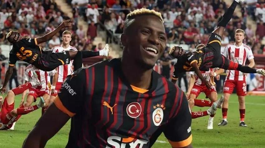 Galatasaray'da Osimhen'in röveşata golü Avrupa'yı salladı! 'Acımasız'