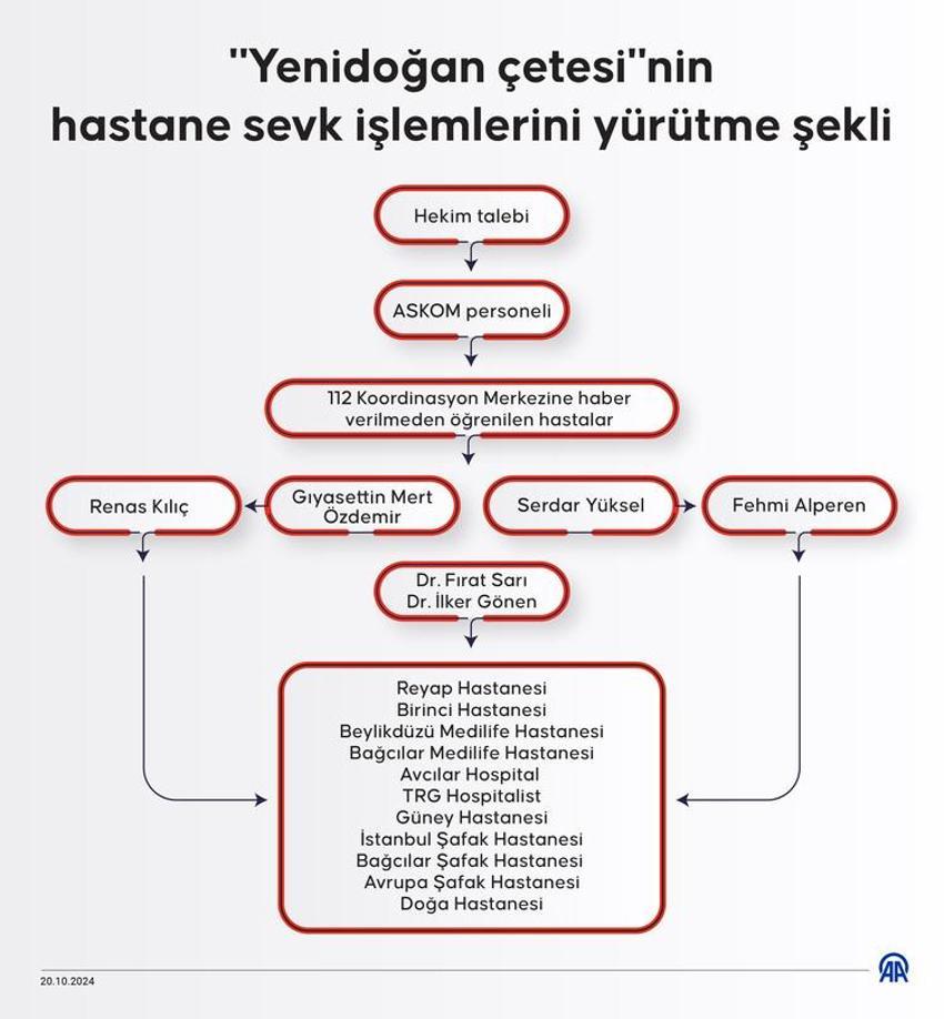'Yenidoğan çetesi'nin örgütsel şeması ortaya çıkarıldı