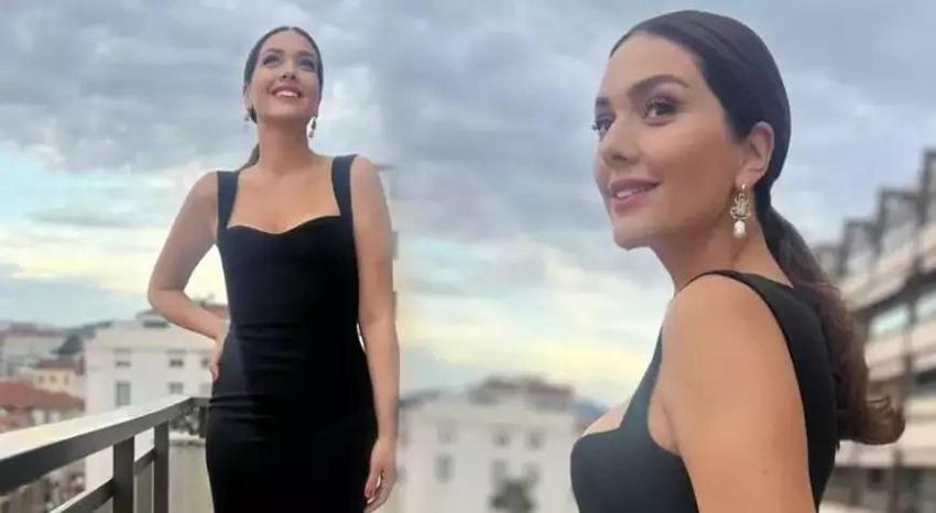 Bergüzar Korel'in Cannes tarzı! Siyah elbisesi oldukça beğenildi