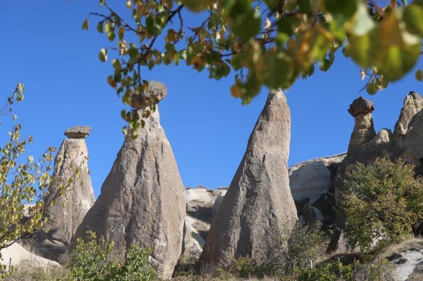 Kapadokya'da sonbahar manzarası: Sonbahar renkleri ziyaretçileri karşılıyor