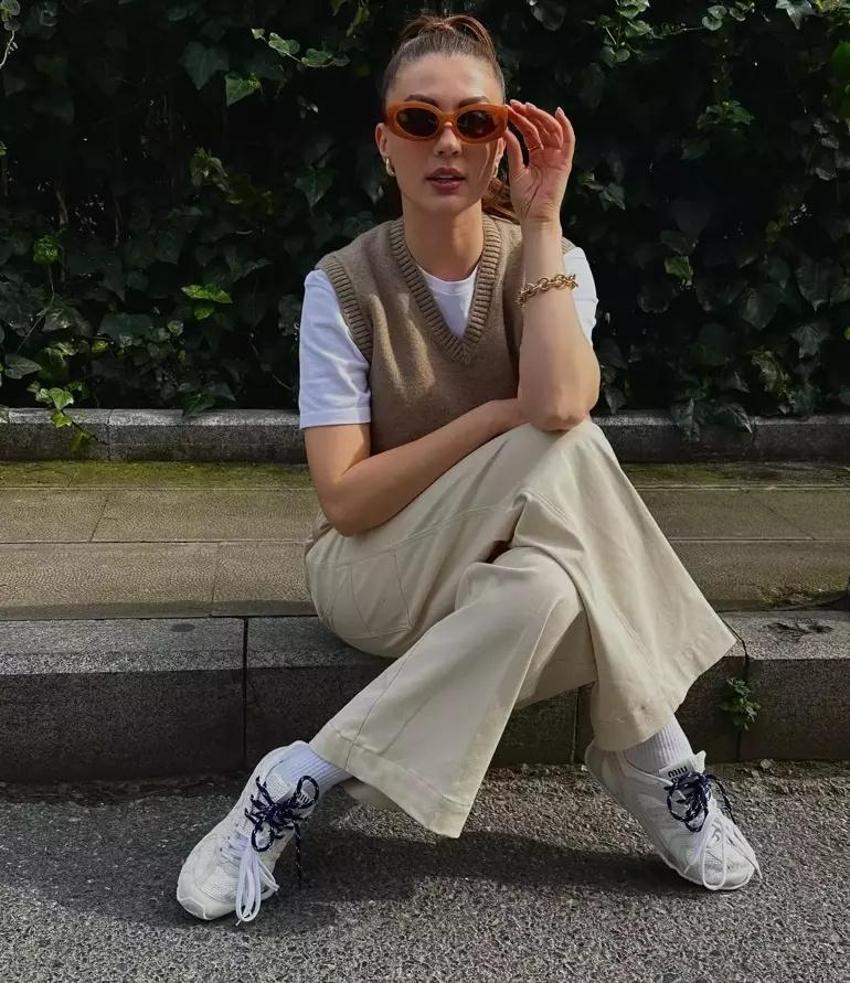 Burcu Özberk'in bayram kombini! Kutlamalara katıldı