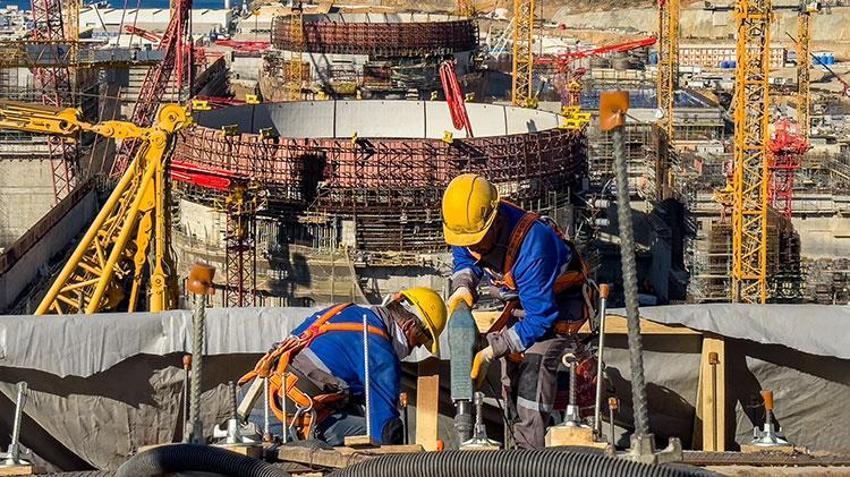 Mersin'de Akkuyu NGS'nin 1'inci ünitesinde reaktör binasının dış koruma kabuğunun kurulumu tamamlandı