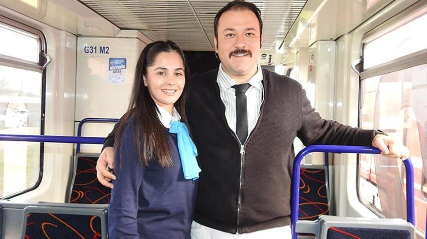 Karı koca aynı hatta vatman! 'Gurur verici!