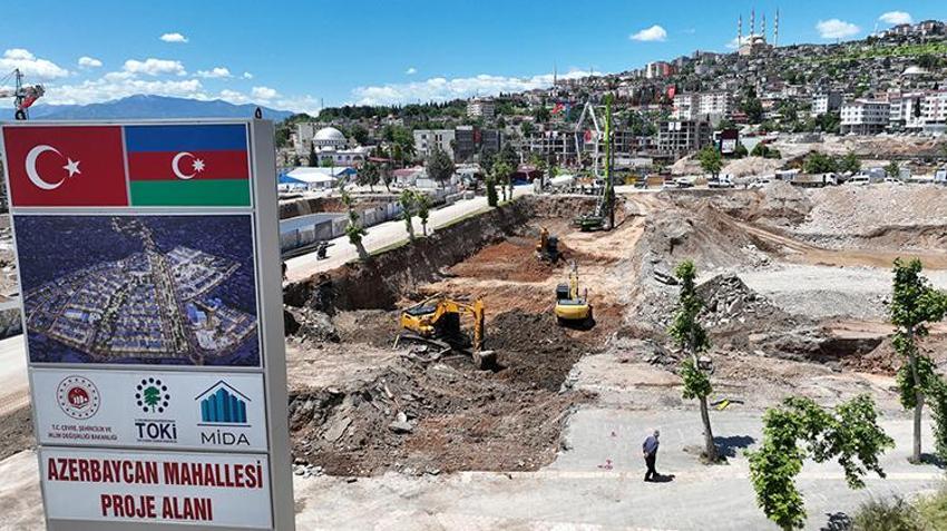 Kahramanmaraş'ta Azerbaycan Mahallesi'nin yüzde 45'i bitti