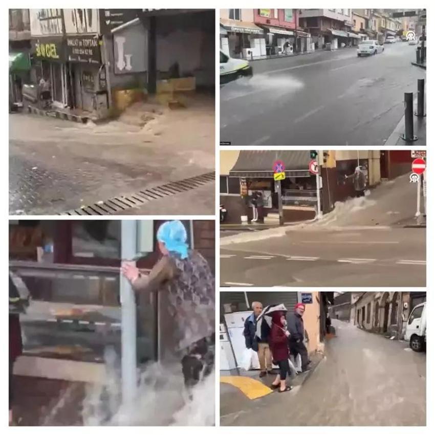 Meteoroloji uyarmıştı: İzmir'de sağanak yağmur hayatı felç etti, yollar göle döndü