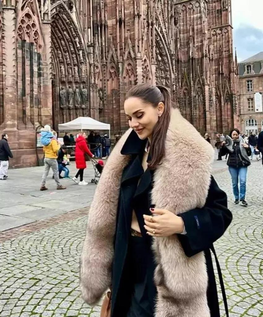 Fahriye Evcen'in giydiği kürk gerçek mi? Eşi Burak Özçivit açıkladı