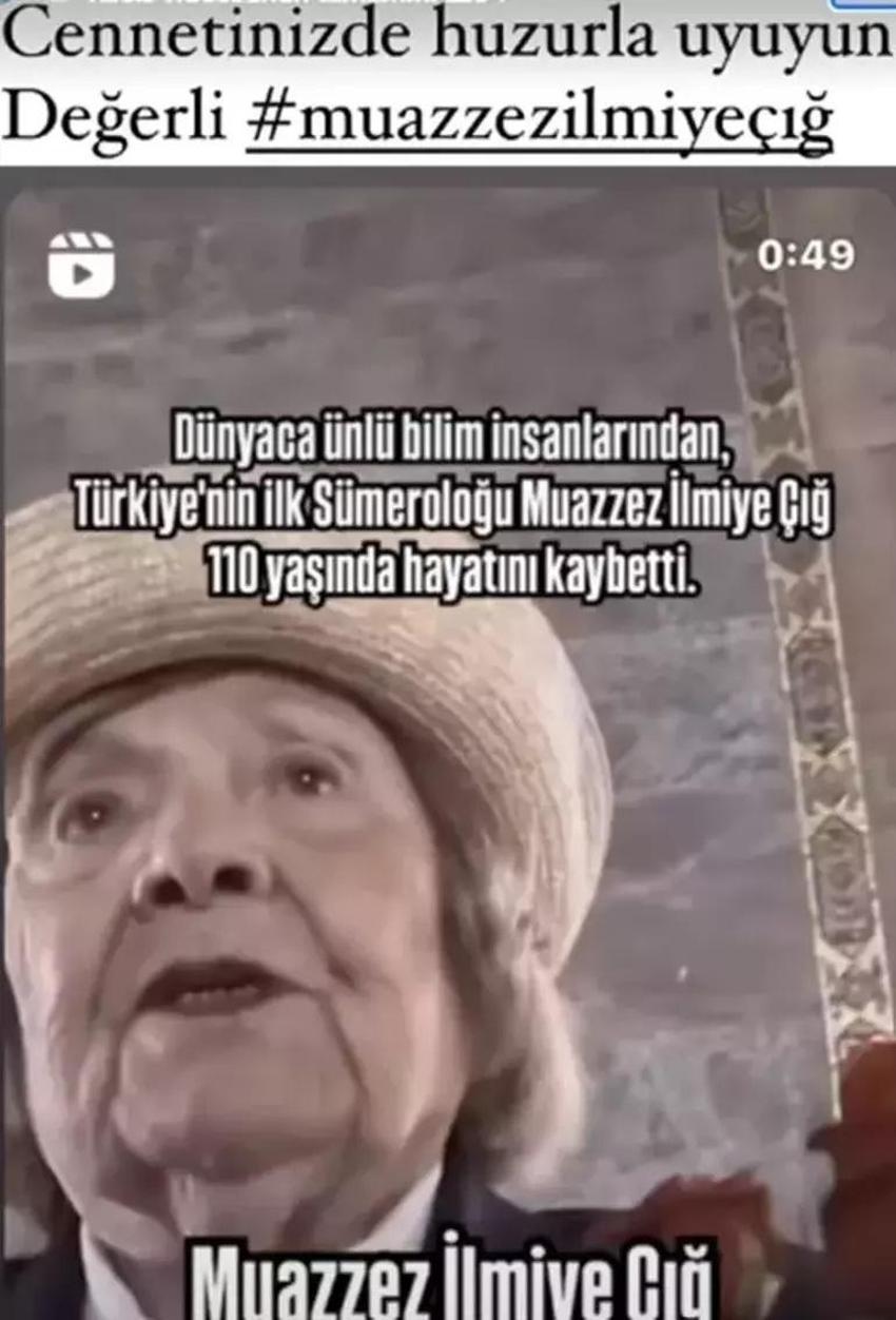 Ünlülerden Muazzez İlmiye Çığ'a veda! 'Sümer kraliçesi'