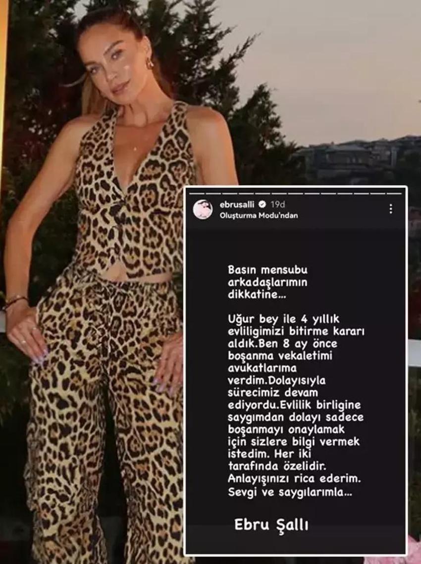 Eşi Uğur Akkuş’tan boşanacak Ebru Şallı’dan yeni açıklama! Ebru Şallı: Aramızda kavga gürültü yok!