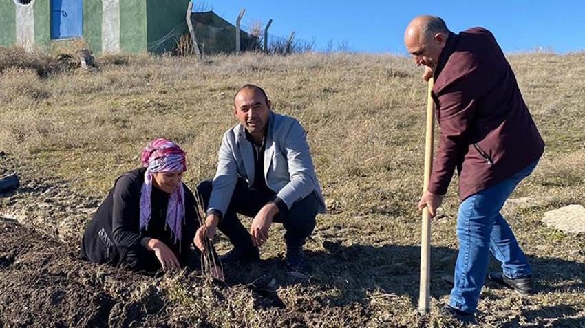 Kars'ta köyde içme suyu sorunu çözüldü, kadınlar hatıra ormanı kurmak için harekete geçti