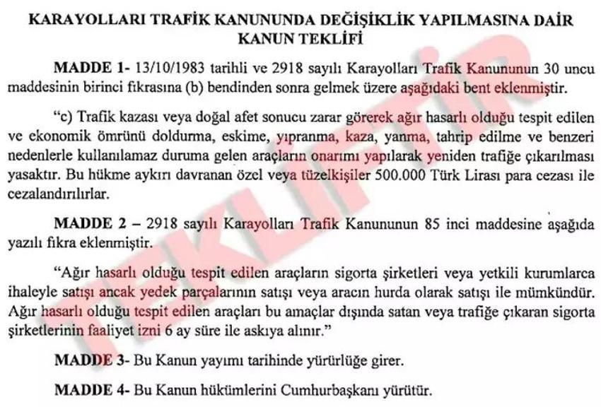 ÖTV ve KDV'siz araç satışı için kanun teklifi verildi! Hurda teşviki gelecek mi?