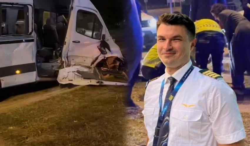 Adana'da uçuş ekibini taşıyan araç kaza yaptı: Kaptan pilot hayatını kaybetti, 9 yaralı