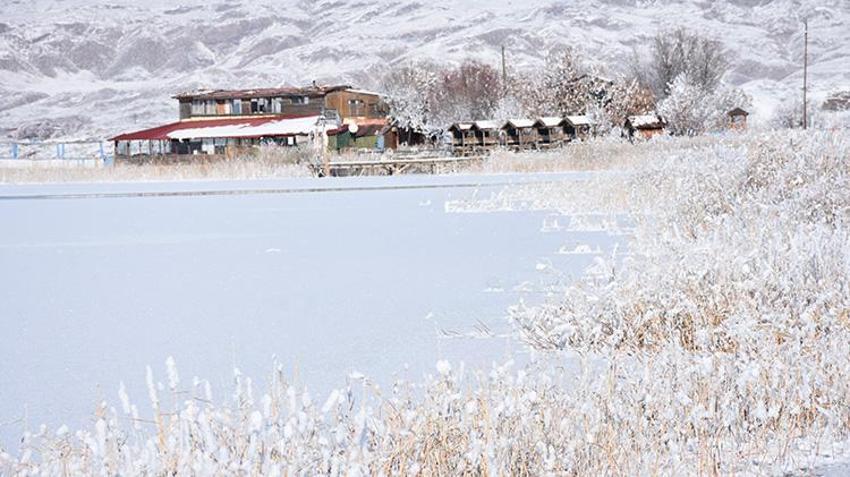 Sivas'ta buz tutan göllerde eskimo usulü balık avlama! En az 3 ay buzlu kalıyor