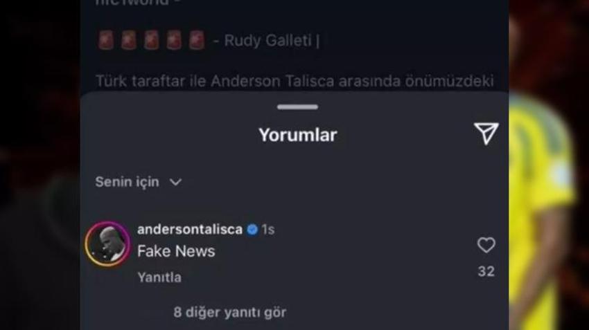 Anderson Talisca'dan Fenerbahçelilere kötü haber! Transferi başlamadan bitti: Yalan haber