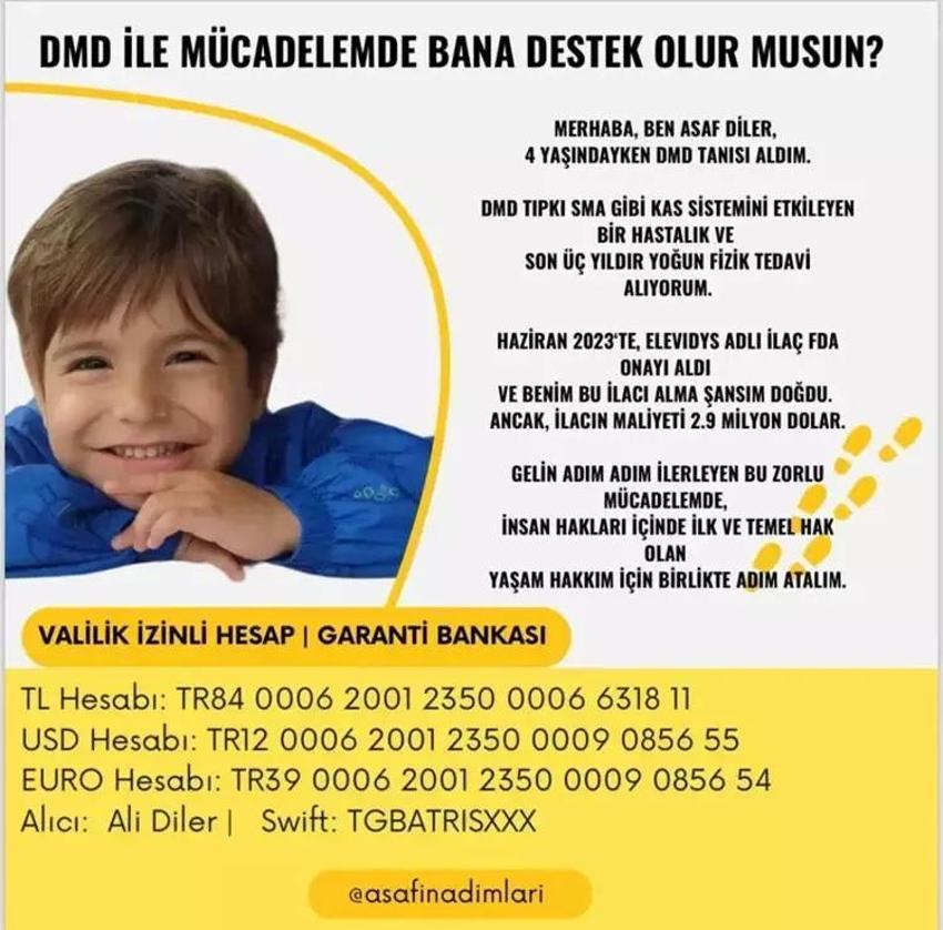 7 yaşındaki Asaf’ın tedavisi için valilik onaylı kampanya