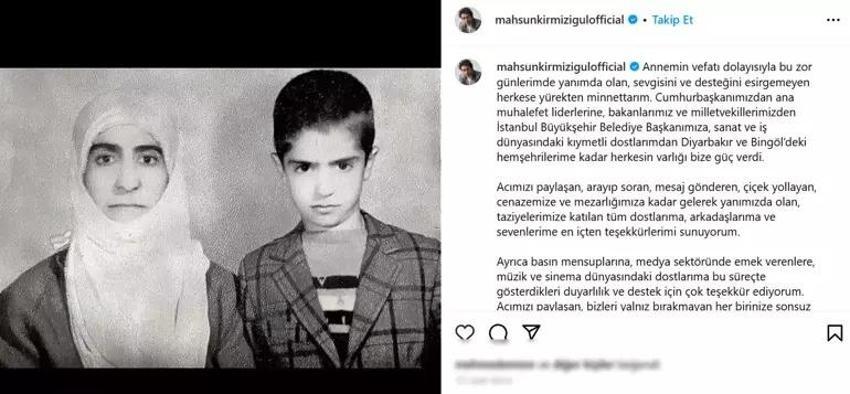 Mahsun Kırmızıgül'den duygulandıran mesaj! Annesine böyle veda etti