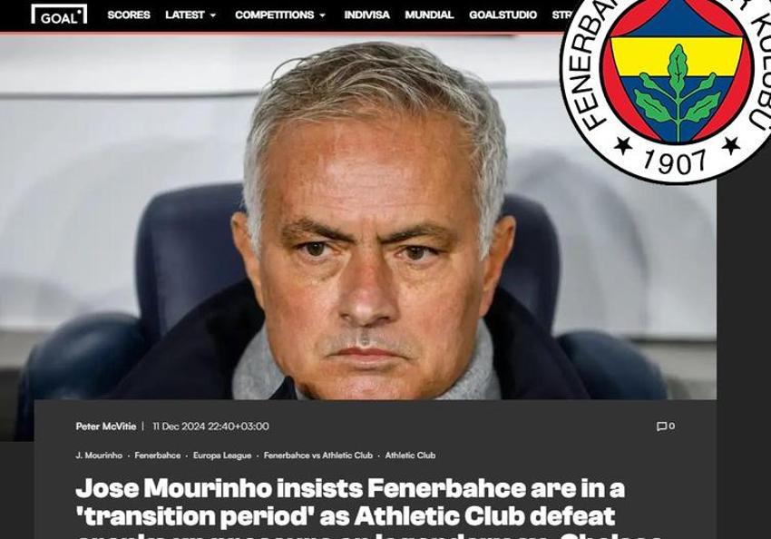 2-0 sonrası 'Fenerbahçe'de işler iyi gitmiyor' deyip Mourinho'nun kovulacağını yazdılar
