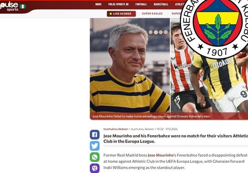 2-0 sonrası 'Fenerbahçe'de işler iyi gitmiyor' deyip Mourinho'nun kovulacağını yazdılar