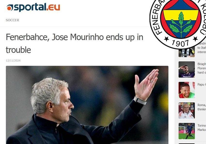 2-0 sonrası 'Fenerbahçe'de işler iyi gitmiyor' deyip Mourinho'nun kovulacağını yazdılar