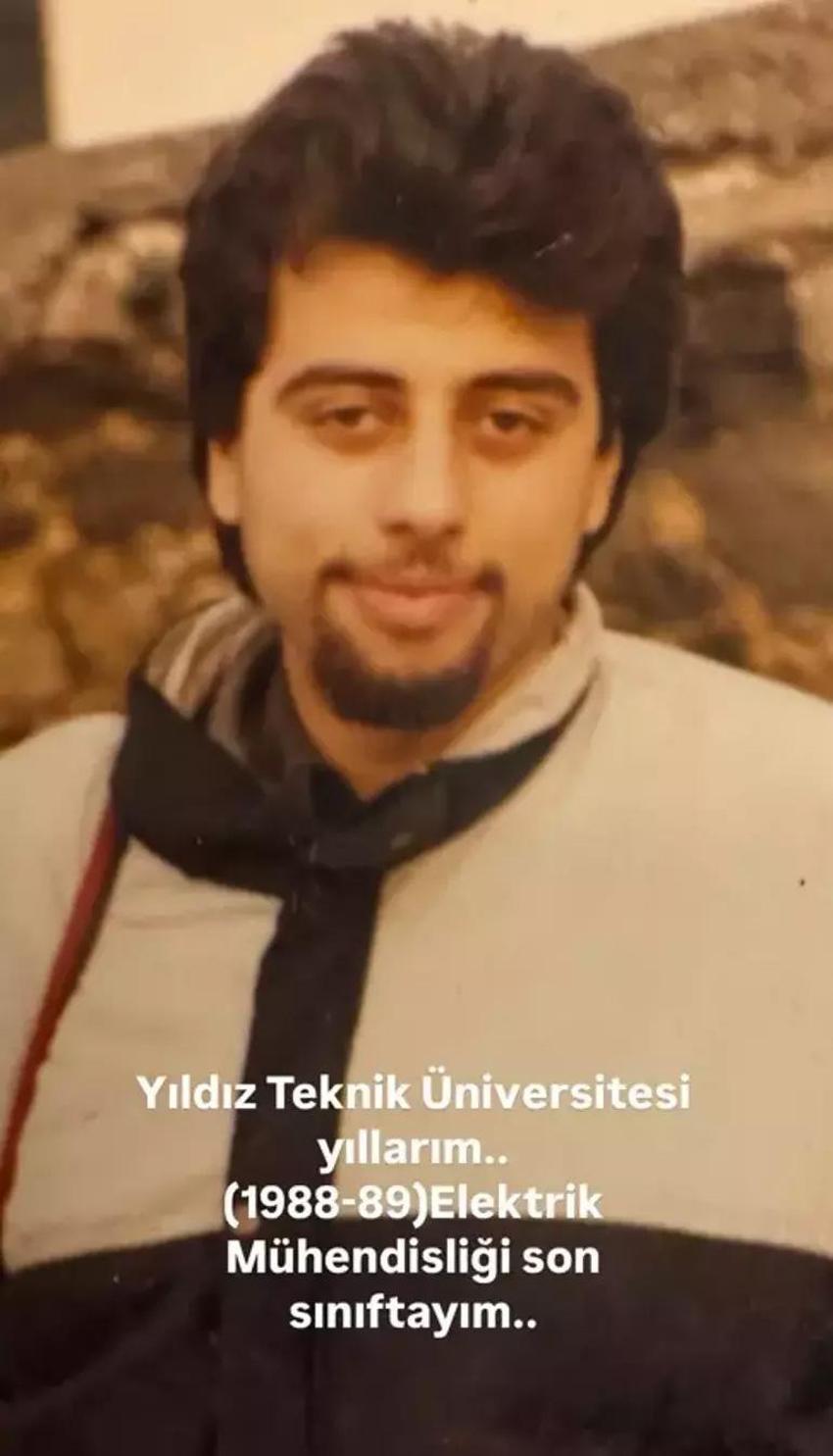 Hamdi Alkan öğrencilik yılları fotoğrafını paylaştı! 'Yıldız Teknik'te öğrenciydim'