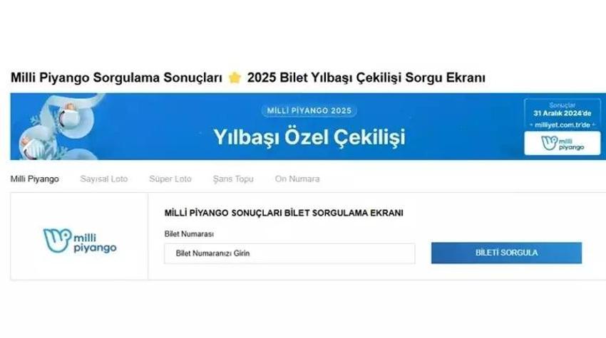 Milli Piyango'da büyük ikramiye sahiplerini buldu! Büyük ikramiye hangi bilete çıktı? İşte Milli Piyango çeyrek, yarım, tam bilet sorgulama ekranı