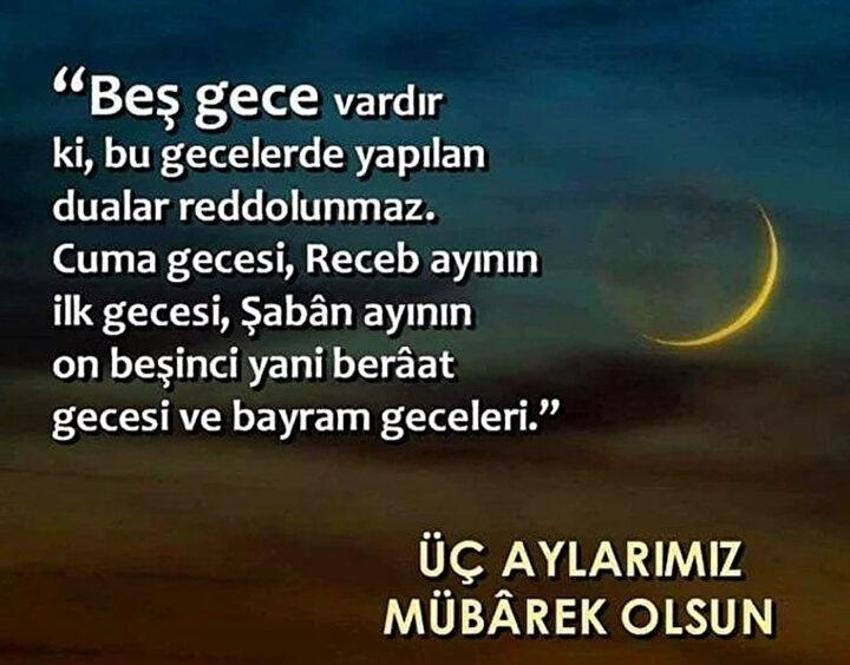 Üç aylar mevsimi geldi: Sevdiklerinizle paylaşacağınız resimli, dualı, kısa üç aylar tebrik mesajları 2025