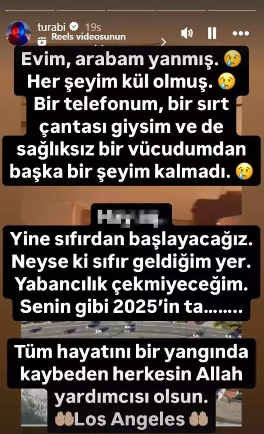 Los Angeles'taki yangın Turabi'yi de vurdu: Geriye sırt çantam ve bedenim kaldı, ana ocağına dönüyorum