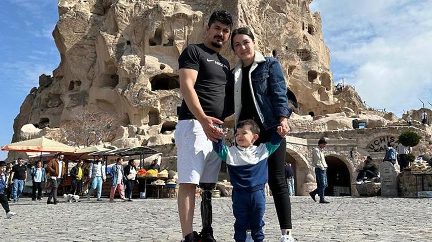 Çukurca gazisi hayata basketbol ile bağlandı! 3 yaşındaki oğlu ve eşi en büyük destekçisi oldu