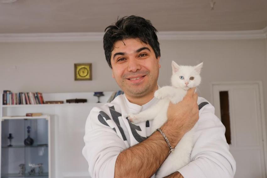 Van kedilerinin neslini kurtarmak için evinin kapılarını açtı: Evinde tam 35 kedi besliyor