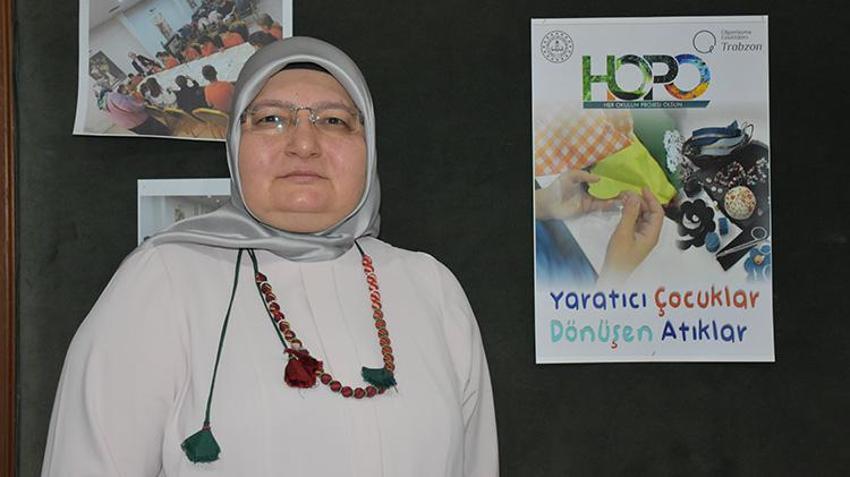 Trabzon'da atık kumaş ve iplikler öğrencilerin elinde esere dönüşüyor! 