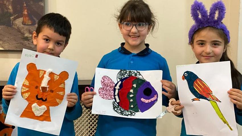 Trabzon'da atık kumaş ve iplikler öğrencilerin elinde esere dönüşüyor! 