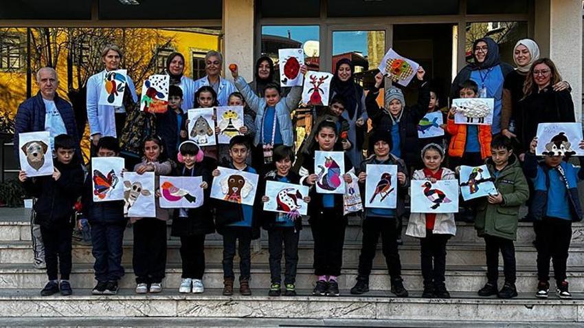 Trabzon'da atık kumaş ve iplikler öğrencilerin elinde esere dönüşüyor! 