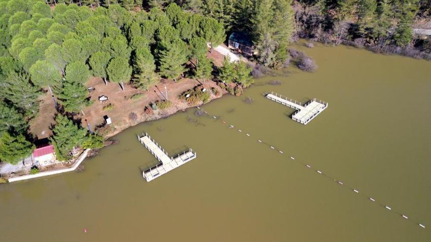 Muğla'da su seviyesinin düşmesiyle alarm veren Ula Göleti, yeniden canlandı
