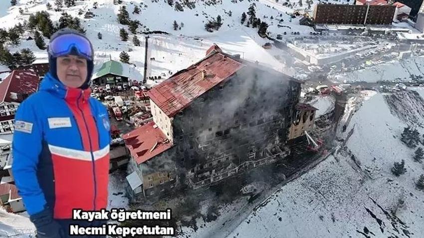 Kartalkaya'da yanan otelin kayak eğitmeni o anları anlattı! 'İçeride eğitim verdiğim öğrencilerim vardı'